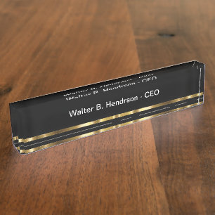 Classy Executive Desk Plaque New Nameplate