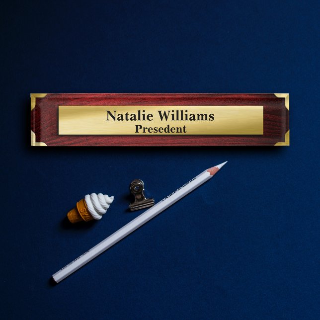 Classy Executive Gift Gold  Nameplate (executive gift)