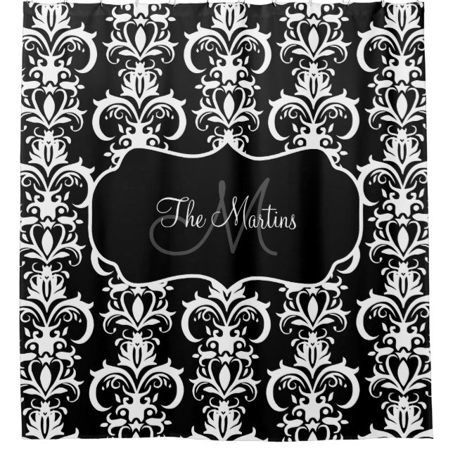 Classy Family Name Monogram Damask Pattern (Front)