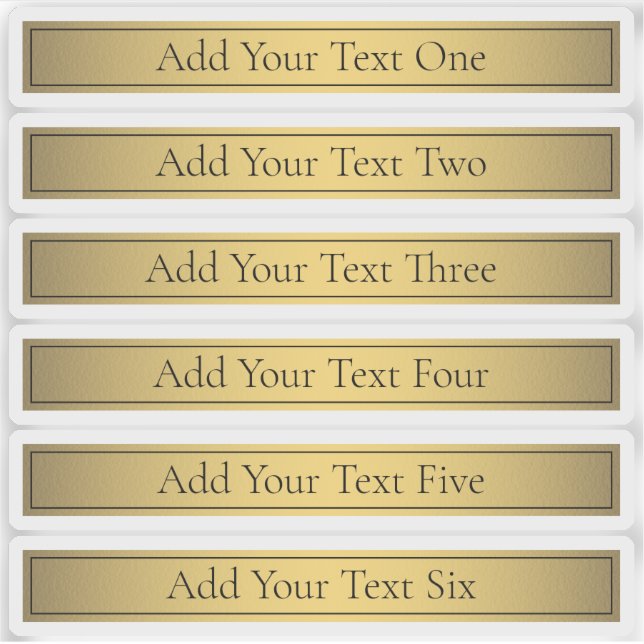 Classy Faux Gold 2 with Black Text (Front)