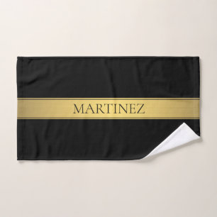 Classy Faux Gold Stripe & Black Arrière - plan ou 