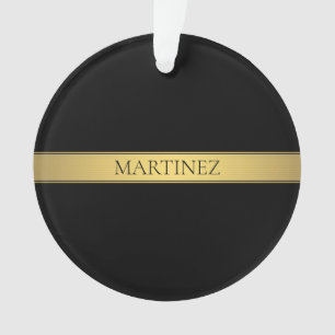 Classy Faux Gold Stripe & Black Arrière - plan ou 