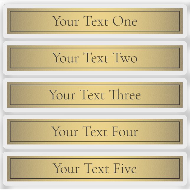 Classy Faux Gold v2 with Black Text (Front)