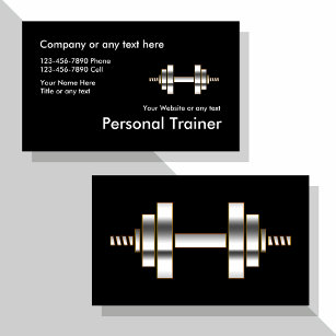 Classy Fitness Personal Trainer Business Cards