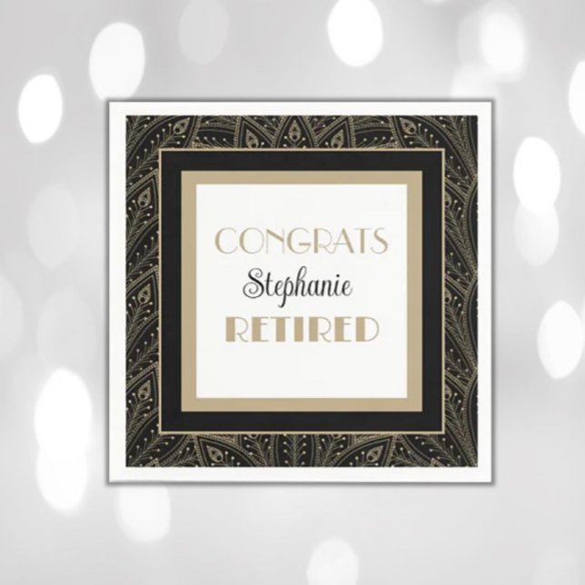 Classy Flair! Retirement party napkins (Creator Uploaded)
