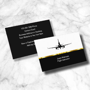 Classy Flight Instructor Business Cards