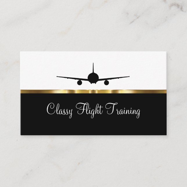 Classy Flight Training Service Business Card (Front)