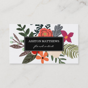 Classy Floral Bouquet Professional Business Card