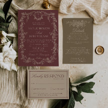 Classy Floral Burgundy Heels Old Money Wedding
