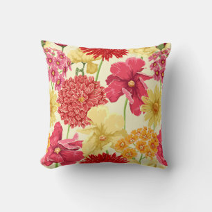 Classy Floral Pattern Throw Pillow