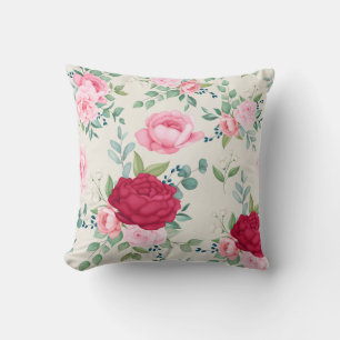 Classy Floral Pattern Throw Pillow