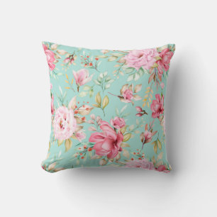 Classy Floral Pattern Throw Pillow