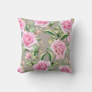 Classy Floral Pattern Throw Pillow