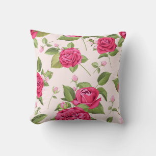 Classy Floral Pattern Throw Pillow