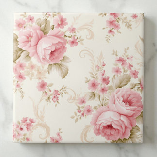 Classy Floral Rose Petal Pink Tile