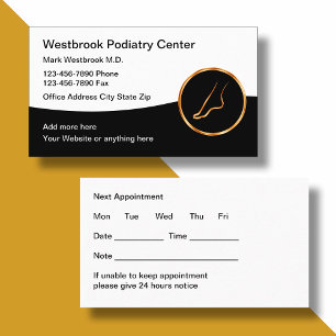 Classy Foot Doctor Appointment Cards