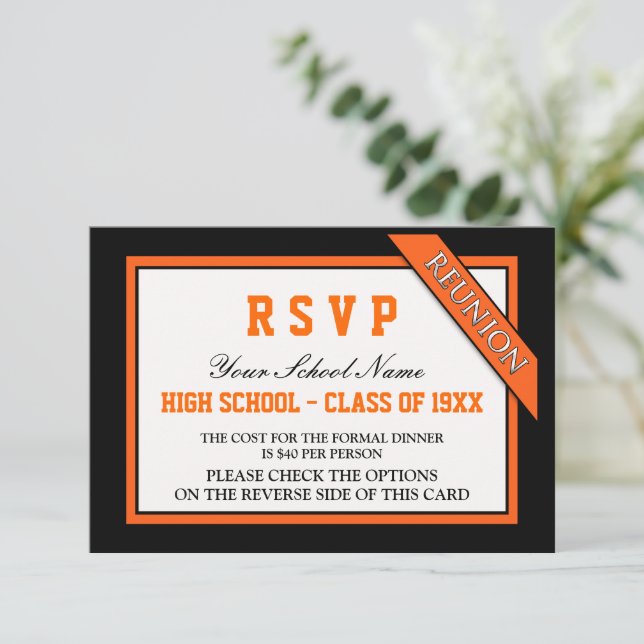 Classy Formal Class Reunion RSVP (Standing Front)