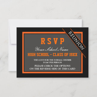 Classy Formal Class Reunion RSVP Card