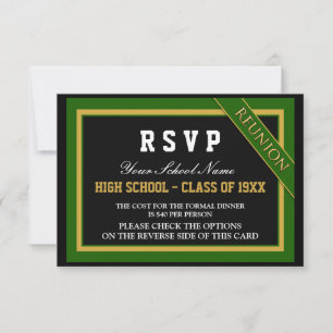 Classy Formal Class Reunion RSVP Invitation