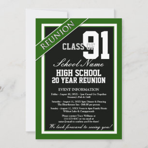 Classy Formal High School Reunion Invitation