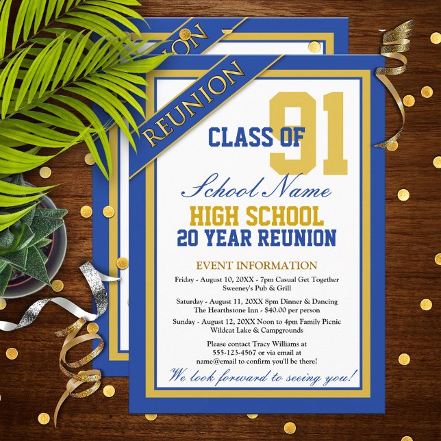 Classy Formal High School Reunion Invitations (Creator Uploaded)