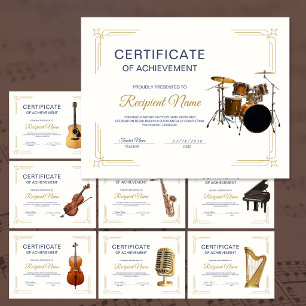 Classy Frame Percussion Course Award Certificate