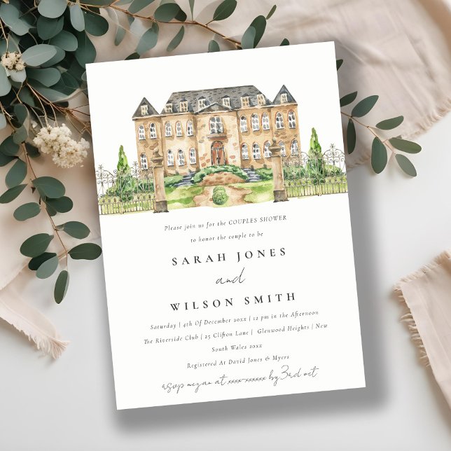 Classy Garden Chateau Manor Couples Shower Invite (Creator Uploaded)