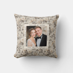 Classy Gardenias Garden Wildflower Wedding Throw Pillow