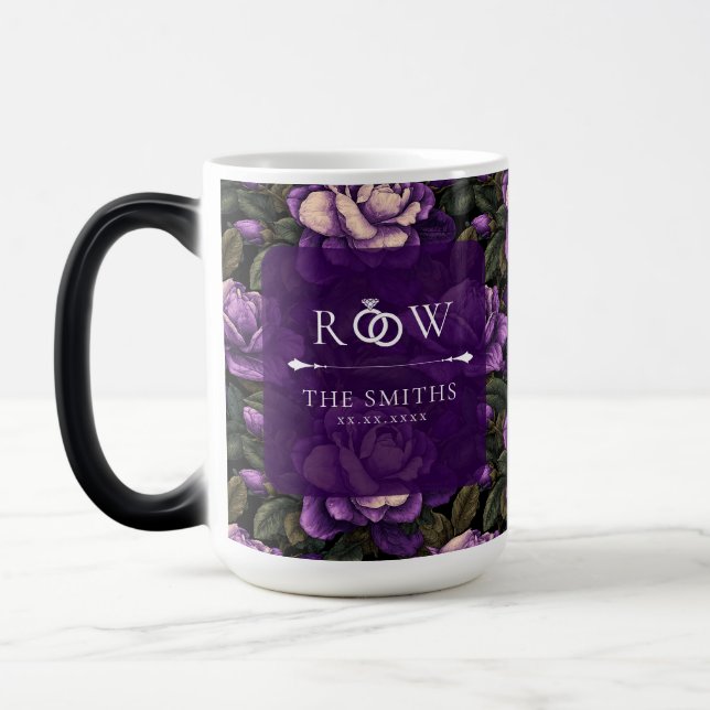 Classy Gardenias Themed Greenery Wedding Magic Mug (Left)