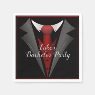 Classy Gentleman Red Tie Napkin