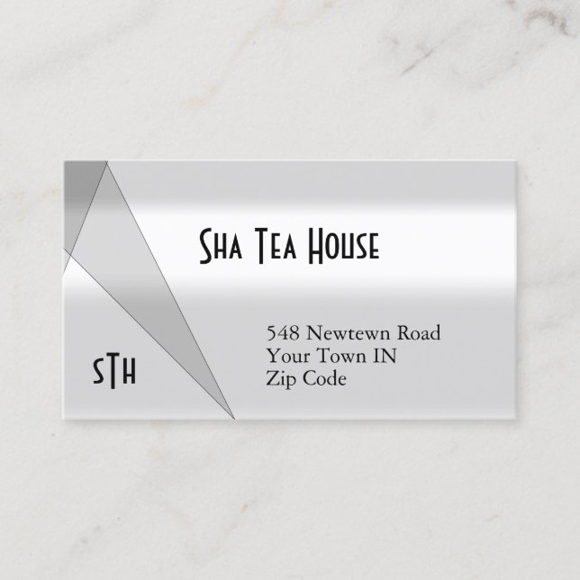 Classy Geometric Business Card (Front)