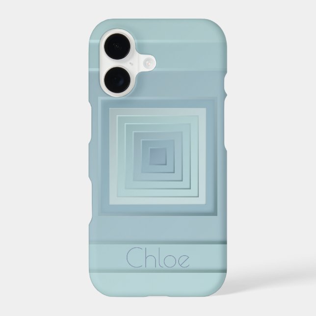 Classy Geometric Squares (light blues) (Back)