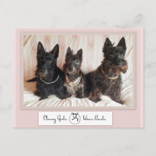 Classy Girls Wear Pearls Postcard