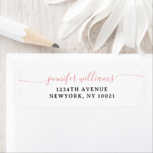 Classy Girly Elegant Minimalist Blush Pink Script