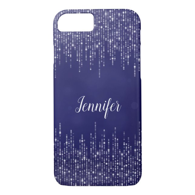Classy girly String of lights bokeh personalized Case-Mate iPhone Case (Back)