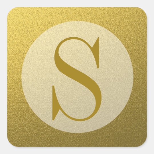 Classy Glitter Gold Monogram Seal