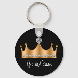 Classy Glitzy Bling Princess Crown Keychains