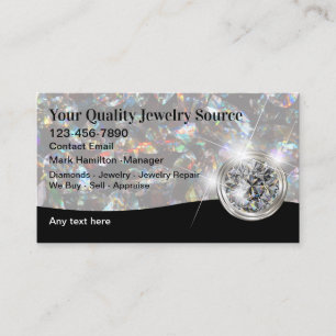 Classy Glossy Luxury Jewelry Store Cartes de visit