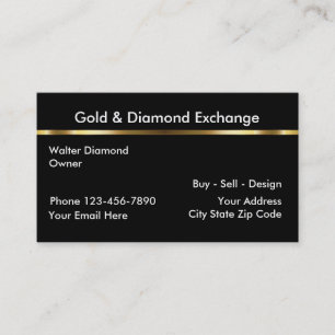 Classy Gold And Jewellery Business Business Card