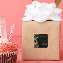 Classy Gold & Black Damask 40th Birthday