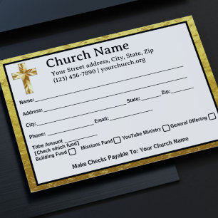 Classy Gold Church Tithe Offering Collection Envelope