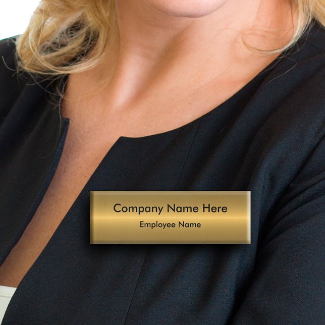 Classy Gold Coloured Staff  Name Tag (Creator Uploaded)