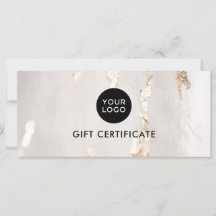 Classy Gold Foil Business Gift Certificate/Voucher