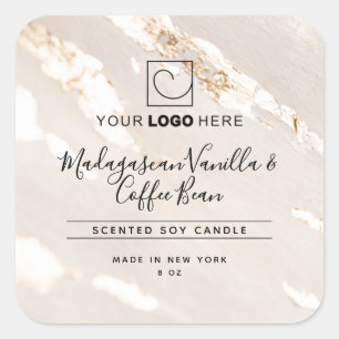 Classy Gold Foil Product Label With Logo