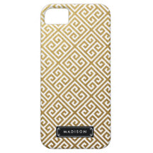Classy Gold Greek Key Personalized
