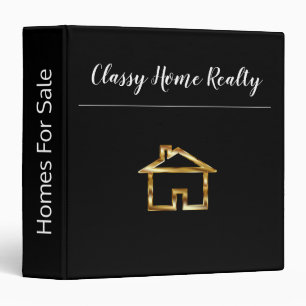 Classy Gold House Symbol Realtor Theme Binder
