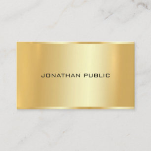 Classy Gold Look Professional Modern Template Chic Business Card