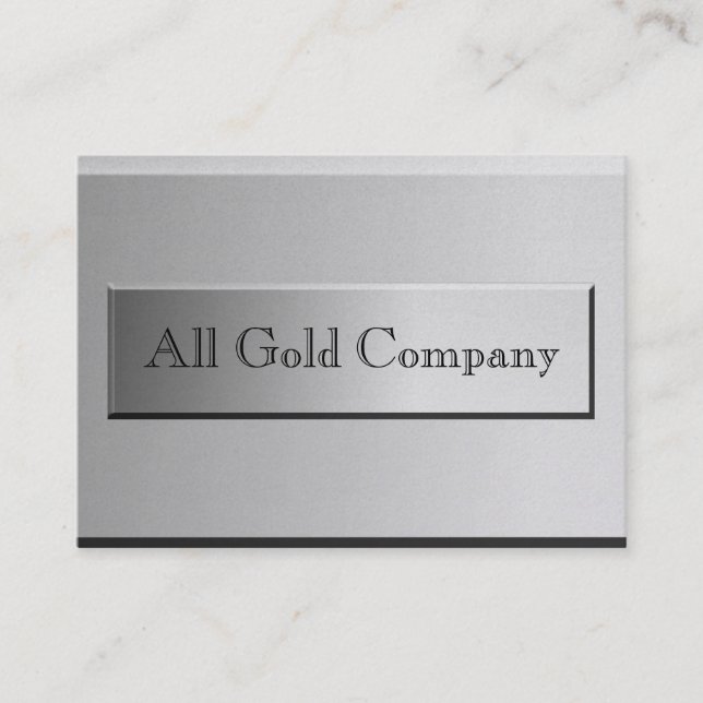Classy Gold Name Plate Business Cards (Front)