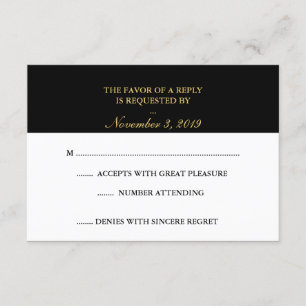 Classy Gold Noir Blanc RSVP