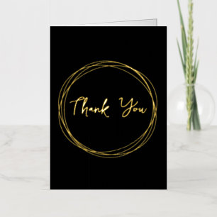Classy Gold Tone Budget Business Thank You Cards